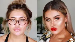 ULTIMATE GLAM TRANSFORMATION - FAKE TAN, MAKEUP & HAIR TUTORIAL | JAMIE GENEVIEVE