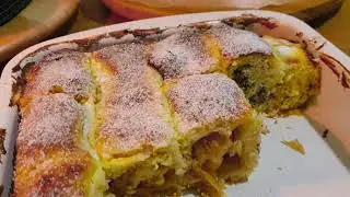 Starinske zdigane pogače-&scaron;trudle/Alte Strudelkuchen Rezept/Old-Strudel Recipe
