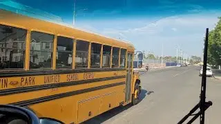The new and improved Chino High School in Chino,  CA  Baldwin Park Unified School District Bus 15.