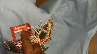 Unboxing supreme crash tee blue.