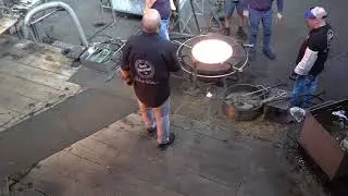 Runde Glasplatte giessen