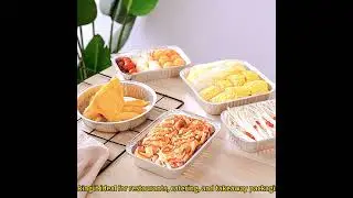 LS C15544 Disposable Aluminum Foil Food Container Tray for Baking Catering Takeaway Food Packaging