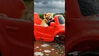 Cat Bob and mama cat driver in mud #shorts #cat