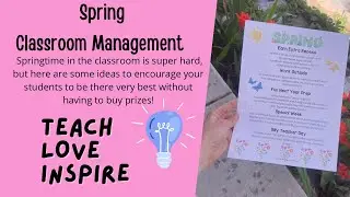 Springtime Classroom Management Activities