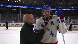 NHL Winter Classic 2025- Panthers Rangers interview Mika Zibanejad