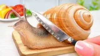 Most Satisfying Miniature Cooking Snail with Bread Recipe 🐌  Snail Tutorial in Miniature  Kitchen