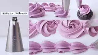 My Favourite piping tip 1M/Easy Design for beginners/Cake Decorating/ Cake Design/Simple Cake Design