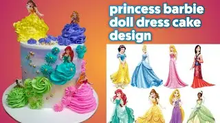 Princess barbie doll dress cake Frozen elsa Barbie Cake