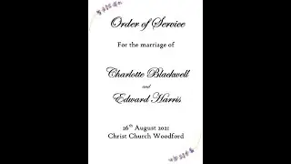 Harris Wedding 26th August 2021