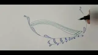 Abstract Fruit and Fruit Bowl Painting with Pen