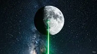 Green lesar light on moon