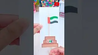 Happy National day UAE Card 🇦🇪 #shorts #diy #howtomake #dubai #uae #nationalday #papercraft #art