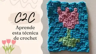 FLOR FACIL EN  C2C  l TUTORIAL DE CROCHET PASO A PASO