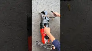 Portable Hydraulic Rebar Cutter in Action