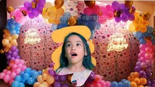Multicolor ring birthday decoration at home | Pastel balloons decoration birthday | Gr Noida, Delhi