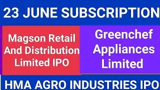 Magson Retail And Distribution Limited IPO l Greenchef Appliances Limited IPO