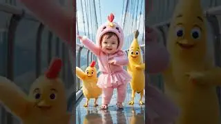 Chicken Banana and Friends in Hanging Bridge #chickenbananadance #chickenbanana