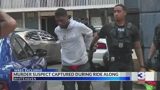 Murder suspect captured during ride along