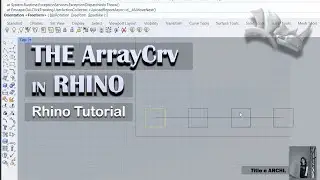 Rhino Tutorial/ The Array Curve in Rhino by @TitleeMehzabeen