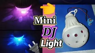 How to make Mini DJ Light At Home//9v battery DJ Light kese banaya