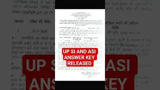 UP SI/ASI गोपनीय  FINAL ANSWER KEY RELEASED BY UPPRB 🔥🚔 #governmentofuttarpradesh  #upsiform