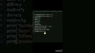 perform all arithmetic operations in python/