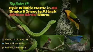 Epic Wildlife Battle in 4K | Snake & Insects Attack African Birds&rsquo; Nests