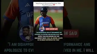 Sanju Samson&rsquo;s Emotional Statement After Poor Performance 💔