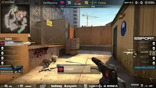 HR - Fnatic: overpass ANGE1 1v4 awp clutch