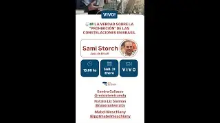 Sami Storch en Vivo La verdad sobre la &ldquo;prohibici&oacute;n&rdquo; de las constelaciones en Brasil.