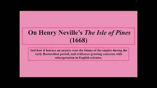 FHS 4 presentation on &lsquo;The Isle of Pines&rsquo; by Henry Neville