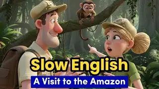 Amazon Rainforest Adventure in Easy English | Relaxing Travel Story | English For Beginners 