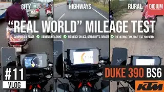 2020 KTM Duke 390 BS6 Mileage Test | 50kms ride test | Driven and tested like your everyday commute!