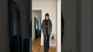 Monochrome outfit for style over 40, midlife fashion, all black outfit