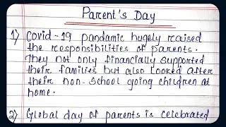 Best 10 Lines Essay on Global Parents Day in English | 10 Lines on Parent Day | Essay on Parents Day