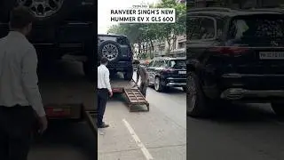 BOLLYWOOD ACTOR RANVEER SINGH&rsquo;S NEW HUMMER EV X MERCEDES GLS600 MAYBACH ENTRY #SHORTS#INDIA#car#suv