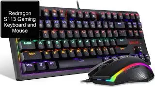 Игровая клавиатура и мышь Redragon S113, проводная, механическая, со светодиодной RGB-подсветкой