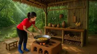 Rewind Timelapse 🌿 Build The Most Beautiful Rustic Kitchen | First Wood Fire Meal | Farm Life 4K