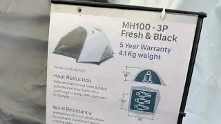 Decalthon MH100-3p Fresh & Black 4.1kg Tent #adventure #trekking #trip 