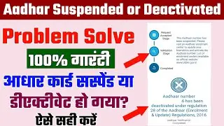 Aadhar Suspended Problem Solution | Aadhar Suspended Kaise Sahi Kare | Aadhar Suspended Solution