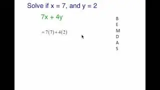 Replacement Example 3  From the BEMDAS Math Program