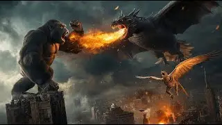 King Kong vs Dragon & Fire Eagle | Epic Monster Battle (Cinematic Fight)