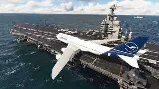 Unbelievable Boeing 747-8 Takeoff from an Aircraft Carrier Defies Physics