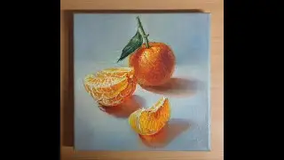 How to paint fruits / Tangerine  