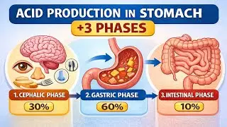 Acid Production in Stomach | 3 Phases Explained Clearly#AcidProduction#HClSecretion#BPharm##kuhs 