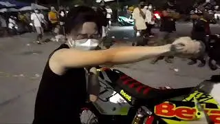 second battle of loudest pipe lady riders,🥺😍