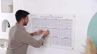 Personalized Acrylic Calendar, Family Wall Calendar, Yearly Wall Calendar, Yearly Wall Planner