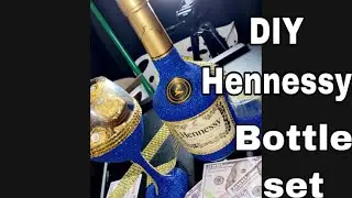 DIY CUSTOM HENNESSY BOTTLE & WINE & SHOT GLASS SET