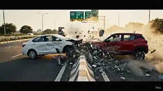 ​Speeding Car Loses Control: Realistic Highway Crash Simulation #viral #crash 