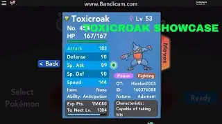 Trying out toxicroak-Pokemon showcase-Pokemon Brick Bronze